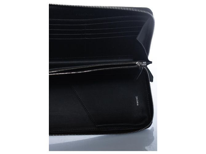 Fendi, pochette continental zip in pelle con stampa FF Multicolore - vista 7