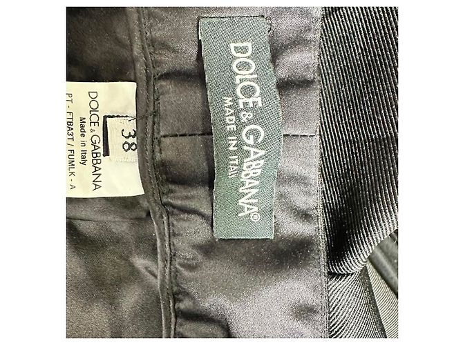 Dolce & Gabbana Hose aus schwarzer Seide - Ansicht 3