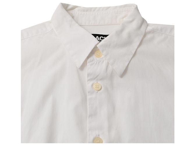 Comme Des Garcons Camisa con capas negra Comme Des Garçons en algodón blanco Crudo - vista 4