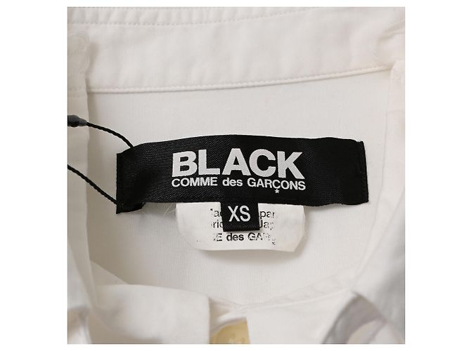 Comme Des Garcons Camisa con capas negra Comme Des Garçons en algodón blanco Crudo - vista 5