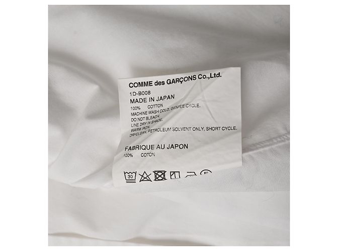 Comme Des Garcons Camisa con capas negra Comme Des Garçons en algodón blanco Crudo - vista 7