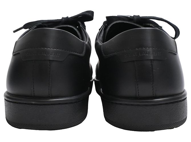 Sneakers basse Saint Laurent SL/01 in pelle nera Nero - vista 3