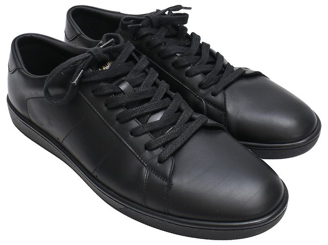 Sneakers basse Saint Laurent SL/01 in pelle nera Nero - vista 4