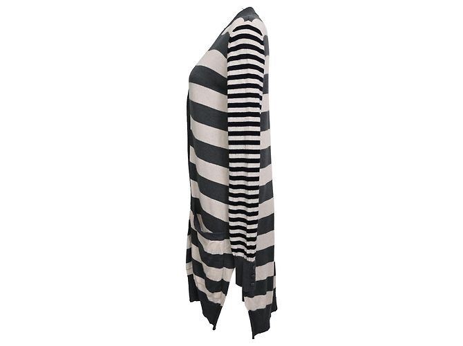 Max Mara Gestreifter Strickcardigan aus mehrfarbiger Seide Mehrfarben - Ansicht 2