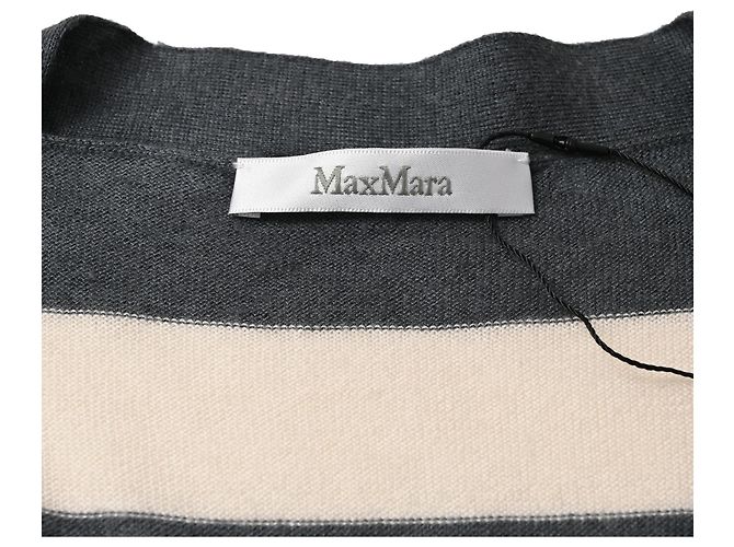 Max Mara Gestreifter Strickcardigan aus mehrfarbiger Seide Mehrfarben - Ansicht 5