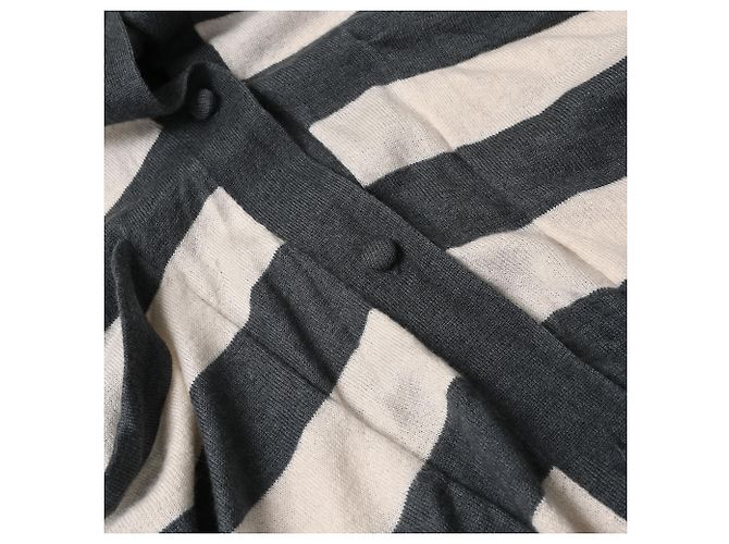 Max Mara Gestreifter Strickcardigan aus mehrfarbiger Seide Mehrfarben - Ansicht 6