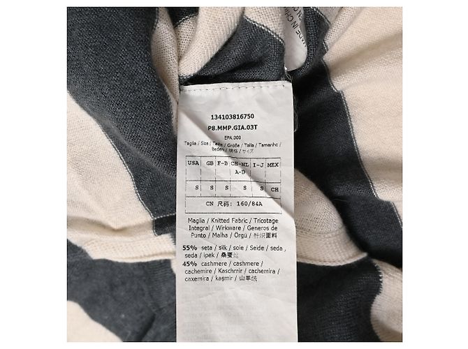 Max Mara Gestreifter Strickcardigan aus mehrfarbiger Seide Mehrfarben - Ansicht 7