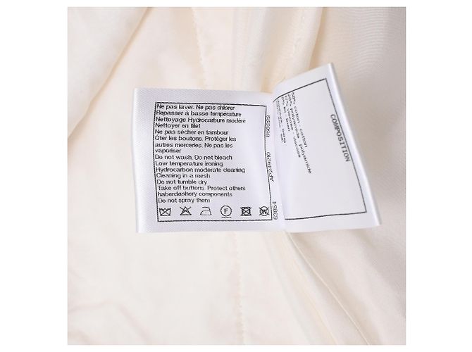 Timeless Mini falda lápiz de tweed Chanel en algodón blanco Impresión de pitón - vista 7
