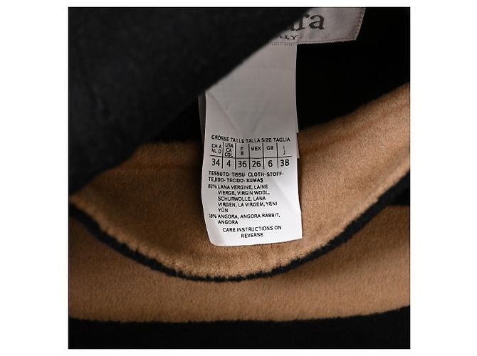 Abrigo reversible Kipur en lana beige Max Mara - vista 7