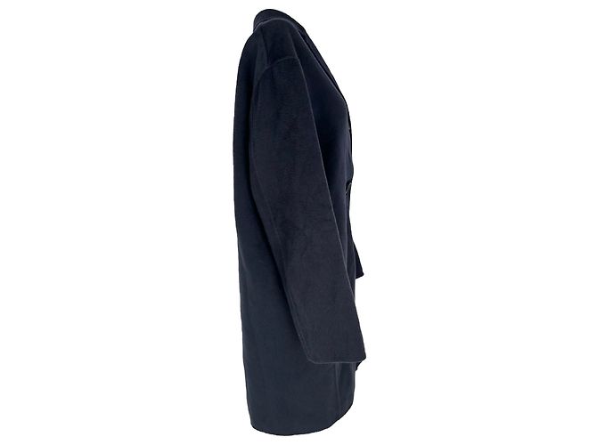 Abrigo de botonadura sencilla Mansur Gavriel en cachemir azul marino - vista 2