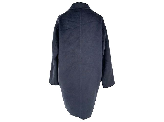 Abrigo de botonadura sencilla Mansur Gavriel en cachemir azul marino - vista 3