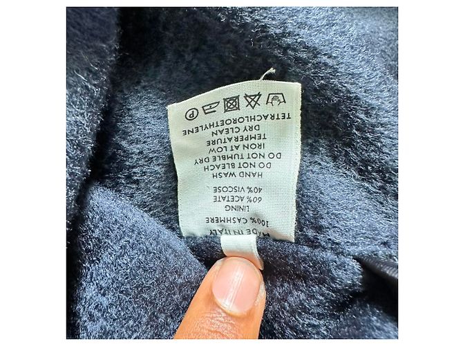 Abrigo de botonadura sencilla Mansur Gavriel en cachemir azul marino - vista 6