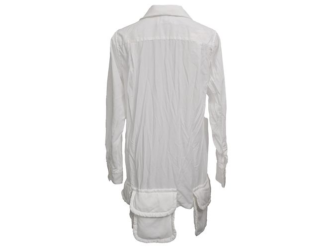 Comme Des Garcons Camicia multi tasche Comme Des Garçons in poliestere bianco Crudo - vista 3