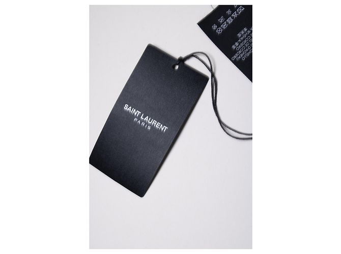 Saint Laurent, gargantilha de couro craquelado Preto - vista 5