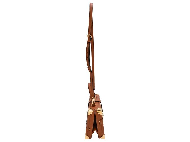 Borsa a tracolla Louis Vuitton Petite Malle V in madreperla gialla - vista 3