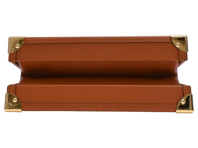 Borsa a tracolla Louis Vuitton Petite Malle V in madreperla gialla - vista 4