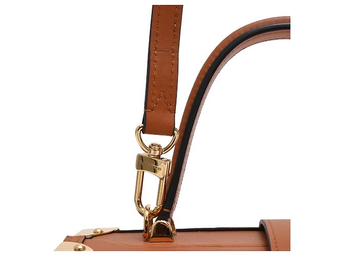 Borsa a tracolla Louis Vuitton Petite Malle V in madreperla gialla - vista 6