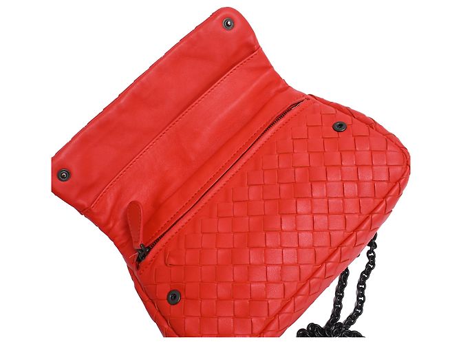 Mini borsa a tracolla Olimpia in pelle rossa Bottega Veneta Rosso - vista 11