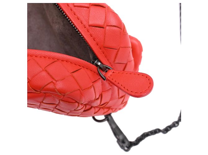 Mini borsa a tracolla Olimpia in pelle rossa Bottega Veneta Rosso - vista 14