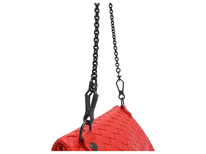 Mini borsa a tracolla Olimpia in pelle rossa Bottega Veneta Rosso - vista 19