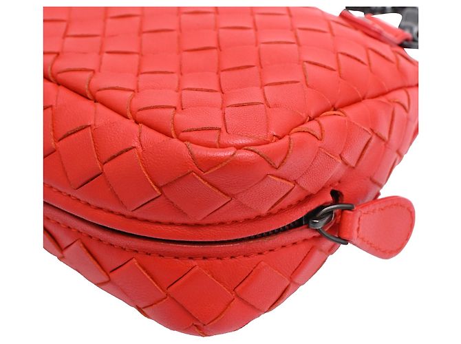 Mini borsa a tracolla Olimpia in pelle rossa Bottega Veneta Rosso - vista 22