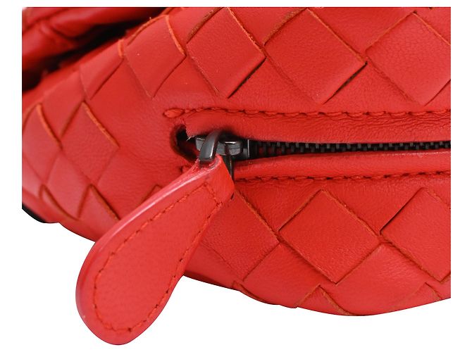 Mini borsa a tracolla Olimpia in pelle rossa Bottega Veneta Rosso - vista 23