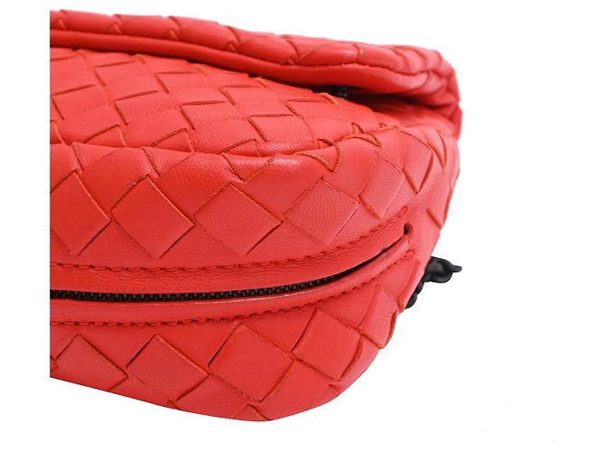 Mini borsa a tracolla Olimpia in pelle rossa Bottega Veneta Rosso - vista 25
