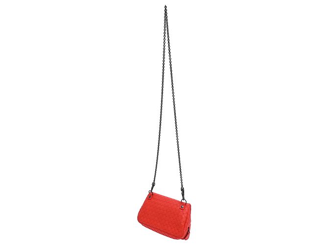 Mini borsa a tracolla Olimpia in pelle rossa Bottega Veneta Rosso - vista 3