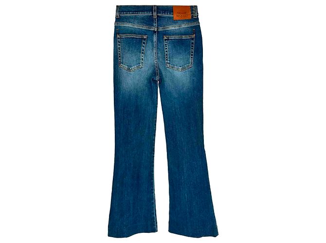 Vaqueros acampanados Alexander McQueen en algodón azul claro - vista 2