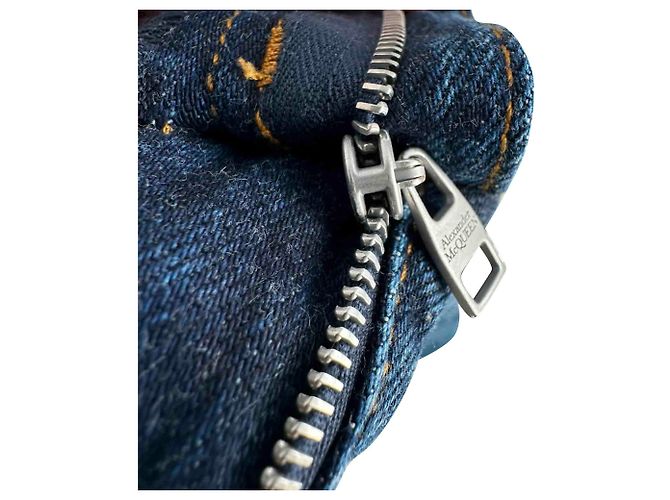 Vaqueros acampanados Alexander McQueen en algodón azul claro - vista 8