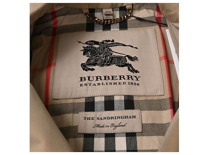 Trench con cintura The Sandringham di Burberry in cotone beige - vista 5