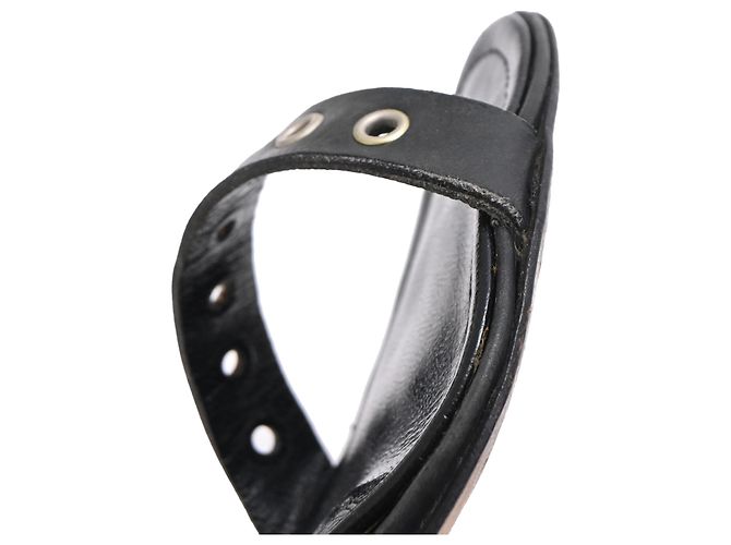 Sandali con tacco e cinturino alla caviglia con occhielli Manolo Blahnik in pelle nera Nero - vista 23