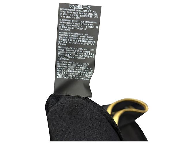 Canotta Saint Laurent con scollo rotondo in chiffon nero - vista 5