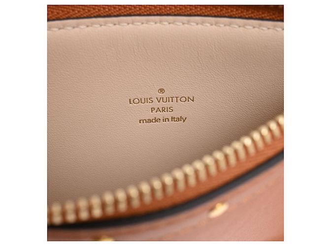 Borsa Louis Vuitton Mini Zipped Chain in pelle marrone Rosso - vista 5