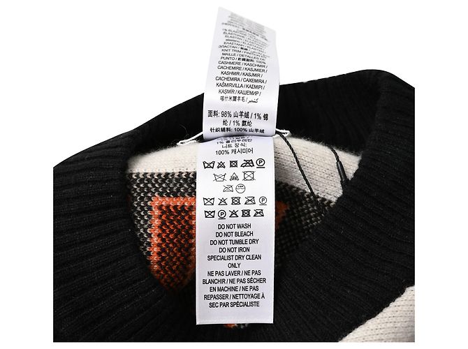 Capelet convertibile in jacquard con logo Burberry in cashmere multicolore - vista 6
