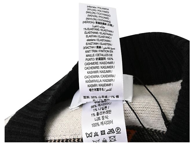 Capelet convertibile in jacquard con logo Burberry in cashmere multicolore - vista 8