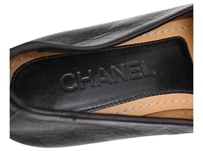Timeless Mocassini Chanel CC decorati in pelle di vitello nera Nero - vista 19