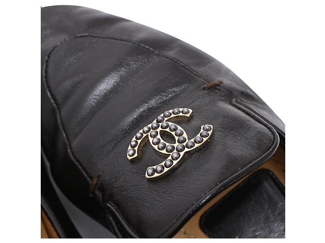 Timeless Mocassini Chanel CC decorati in pelle di vitello nera Nero - vista 20