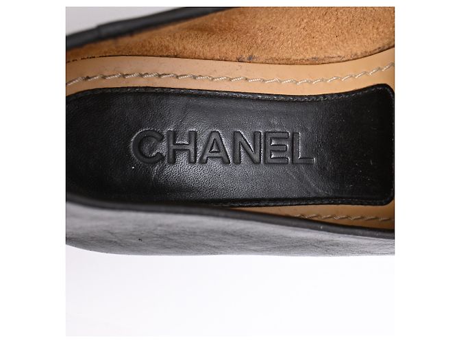 Timeless Mocassini Chanel CC decorati in pelle di vitello nera Nero - vista 25