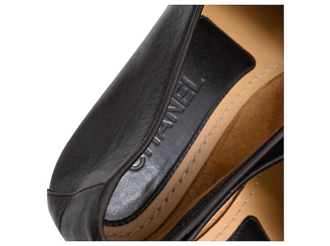 Timeless Mocassini Chanel CC decorati in pelle di vitello nera Nero - vista 26