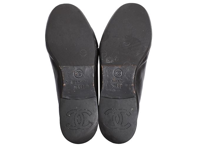 Timeless Mocassini Chanel CC decorati in pelle di vitello nera Nero - vista 9