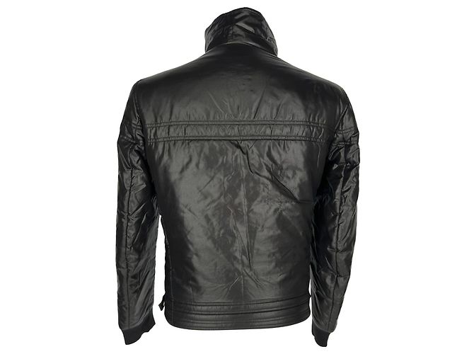 Saint Laurent Button-Down Padded Jacket in Black Polyamide - view 3