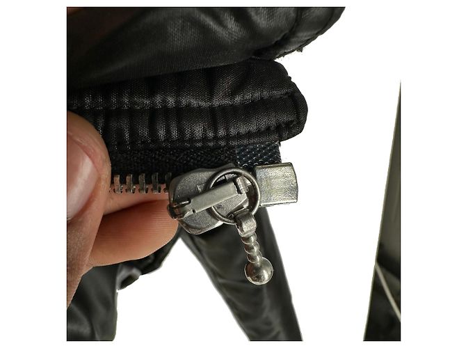 Saint Laurent Button-Down Padded Jacket in Black Polyamide - view 4