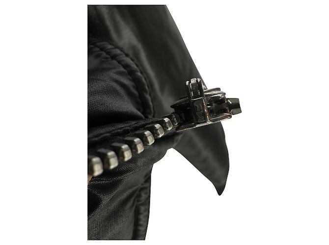Saint Laurent Button-Down Padded Jacket in Black Polyamide - view 6
