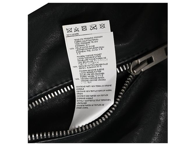 Maison Martin Margiela Giacca biker con zip Maison Margiela in pelle nera - vista 10