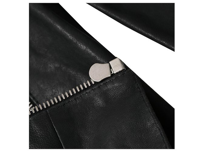 Maison Martin Margiela Giacca biker con zip Maison Margiela in pelle nera - vista 12