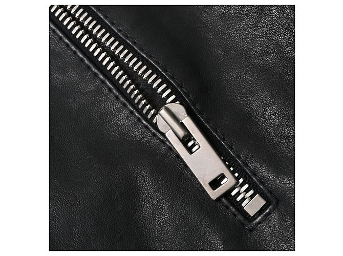 Maison Martin Margiela Giacca biker con zip Maison Margiela in pelle nera - vista 13
