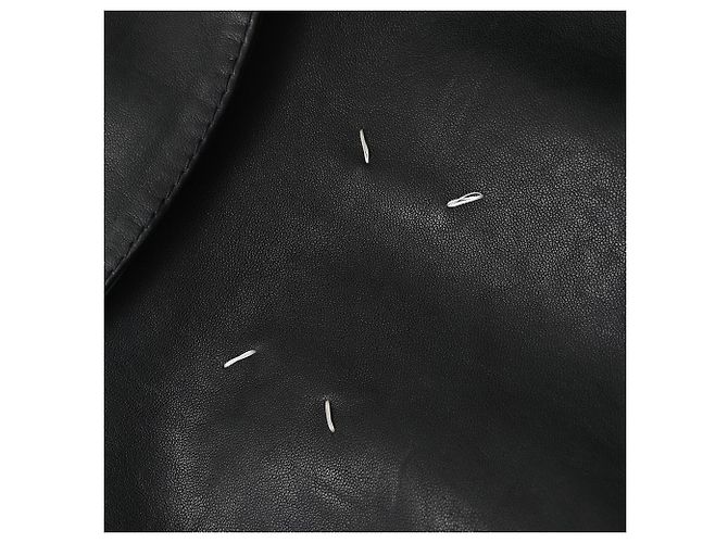 Maison Martin Margiela Giacca biker con zip Maison Margiela in pelle nera - vista 18