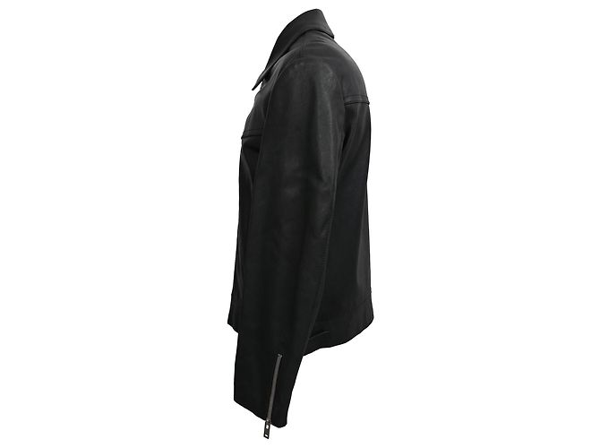 Maison Martin Margiela Giacca biker con zip Maison Margiela in pelle nera - vista 2