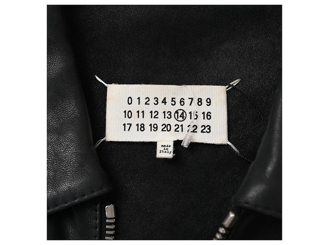 Maison Martin Margiela Giacca biker con zip Maison Margiela in pelle nera - vista 4